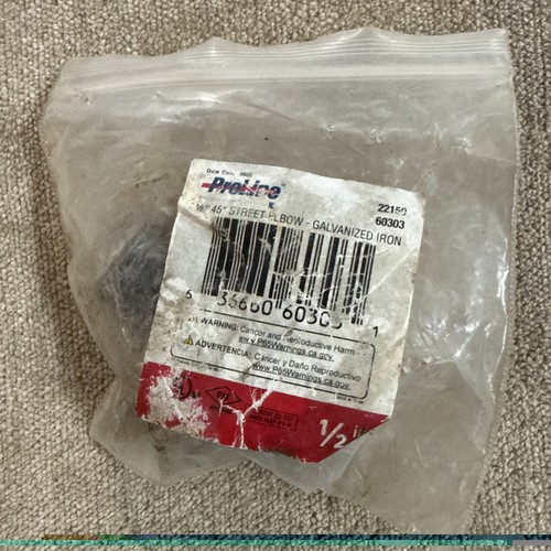 1/2"  45 Degree Galvanized Malleable Iron Pipe Fitting Street Elbows