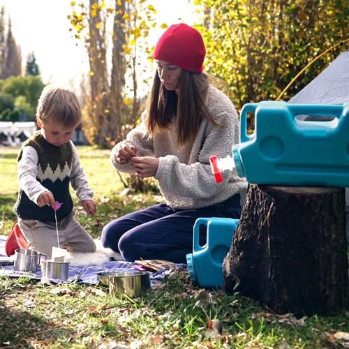 AquaBrick Emergency Water Storage Containers (3 Gallon) - Stackable BPA-Free W/Ventless Spigot, 2-Pack