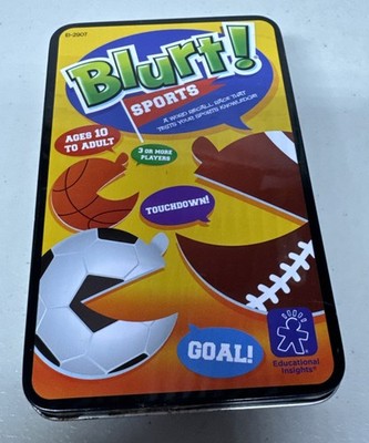 Educational Insights ''Blurt! Sports'' Game in Tin - Test Your Knowledge