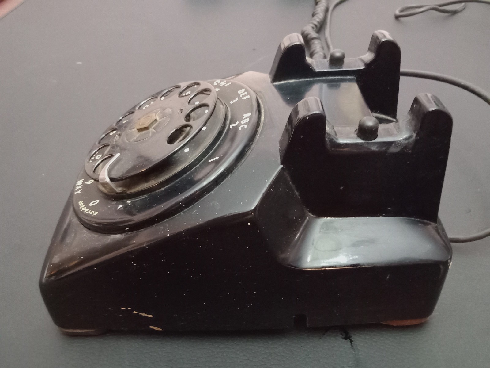 Western Electric Bell System Black Rotary Dial Telephone - Working Condition