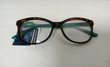 Foster Grant Tessa Teal Blue Light Readers W/ Soft Case