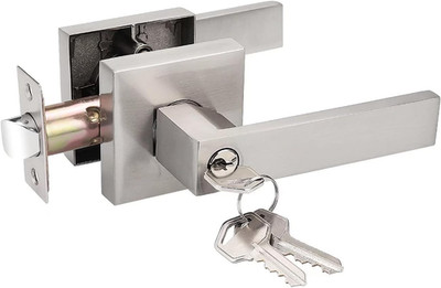 Probrico 1 Pack Interior Bedroom Entrance Door Lever Doorknobs Door Lock One Key