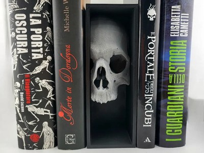 Schädel Stylische | Buchstütze | Buchnische | Bücherregal