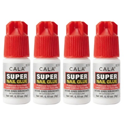 CALA Super Nail Glue Professional Quick Dry Adhesive for False Nails 4 Pack