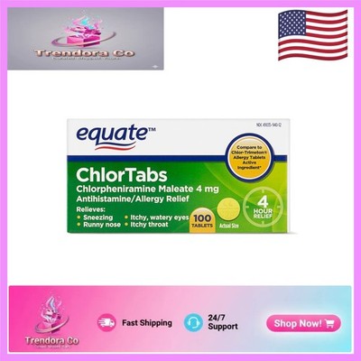 Relieve Allergy Symptoms Fast with 100 ct Chlorpheniramine Maleate Tablets