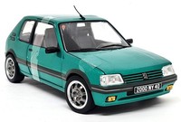 Norev 1/18 - Peugeot 205 Gti 1.9 Griffe 1990 Green Diecast Model Car