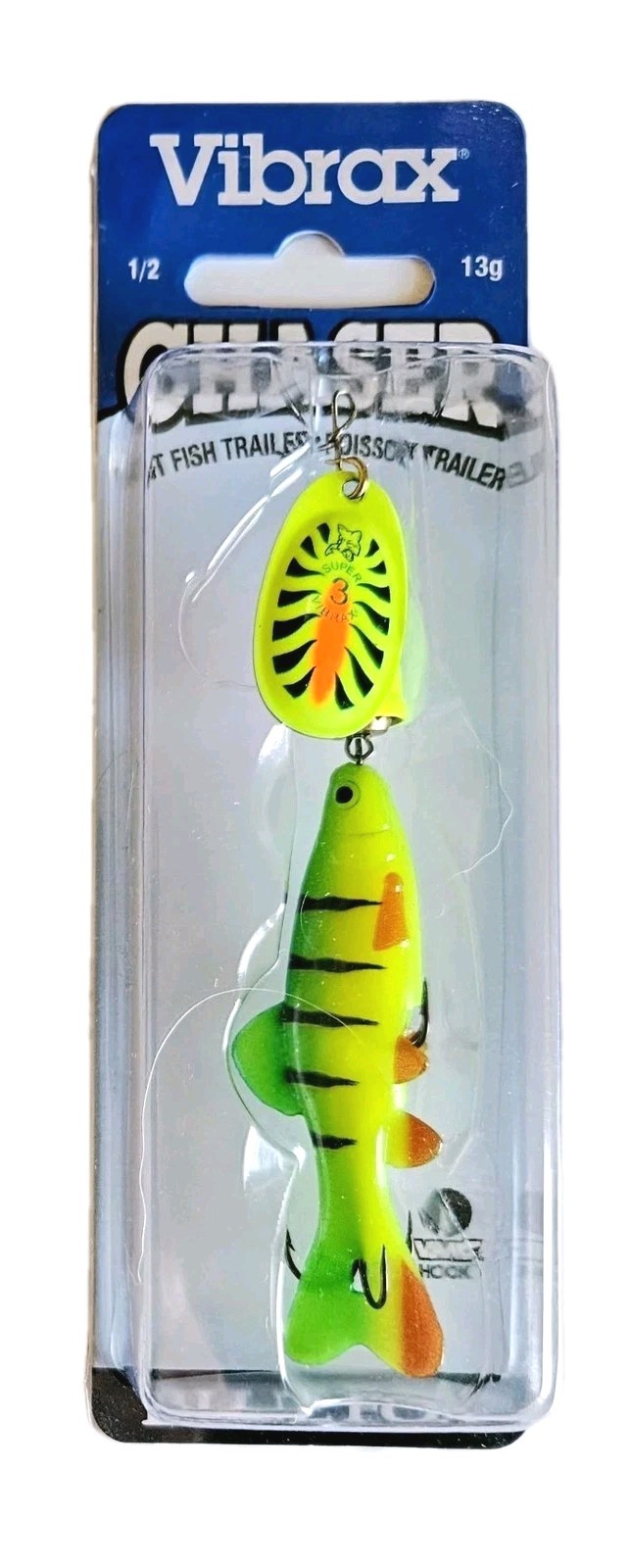 (4) Blue Fox Vibrax Chaser Inline Spinners Size 3 - 1/2 oz Color Is Firetiger  - Image 8