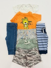 Lot of 7 Baby Boy  s One Piece/Top/Shorts 0-3 Months Multiple Brands