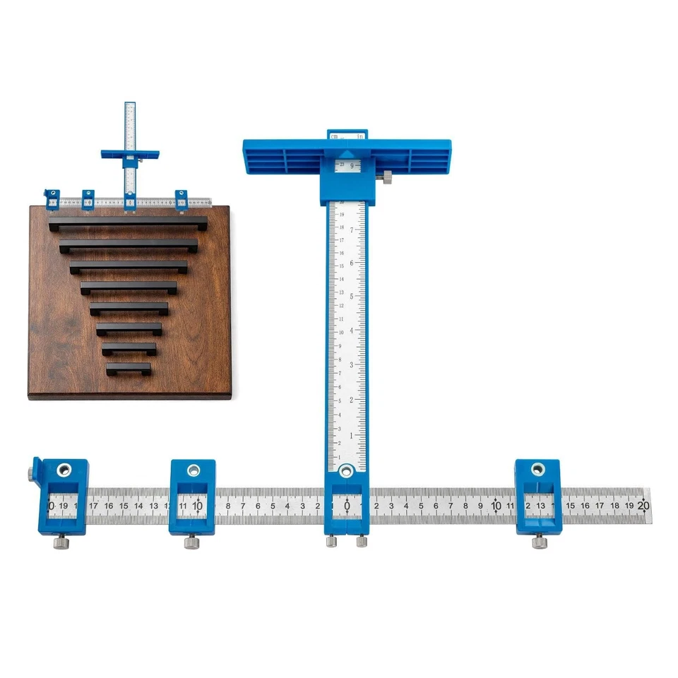 Adjustable Cabinet Hardware Jig Drill Guide, Punch Locator Template for Handles