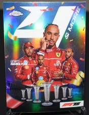 LEWIS HAMILTON 2025 Topps Chrome F1 4 & More Titles Card FERRARI Error 00/00