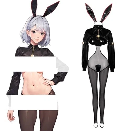 [Litany] Black Jacket Reverse Bunny Tokutaisha Bunny Girl Bunny Suit Cosplay Cos
