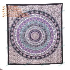 Indian Hippie Gypsy Boho Handmade Mandala Cotton Tapestry Throw Yoga Mat