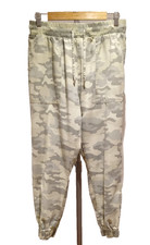 F&F Cropped Cargo Pants Women's Size 10 Green Elasticated Waist Cuffed Trouser