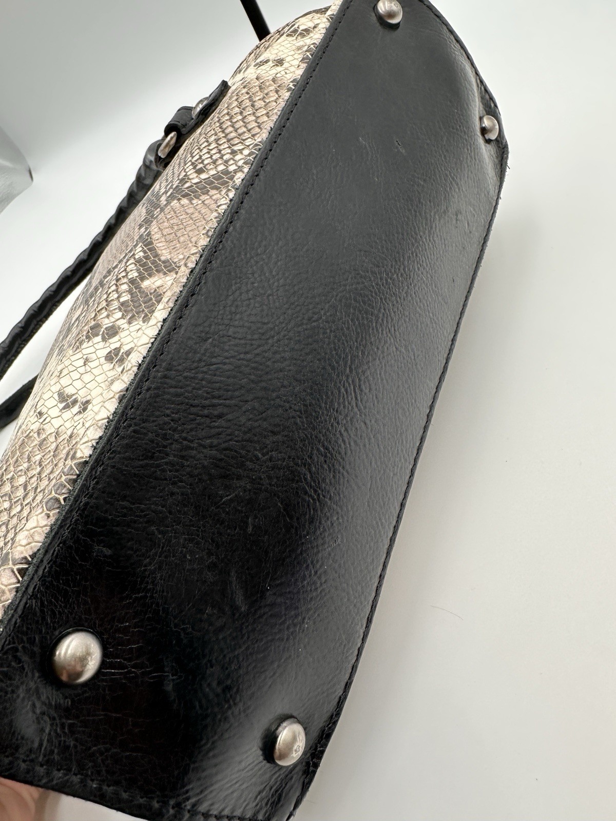 Patricia Nash Sanabria Leather Python Embossed Sa… - image 8