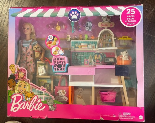 Barbie Pet Boutique con 4 Mascotas Cambio de Color Juego de Acicalamiento Nuevo de Lote Antiguo Perro Gato Mascota - Imagen 1 de 13
