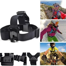 Action Camera Head Mount with Steel Nut Plastic Mount Fits Most Sports Cameras