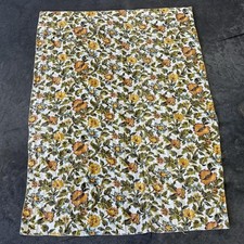 Vintage 70 s Floral Hand Made Quilt Throw Blanket 56.5 X 74