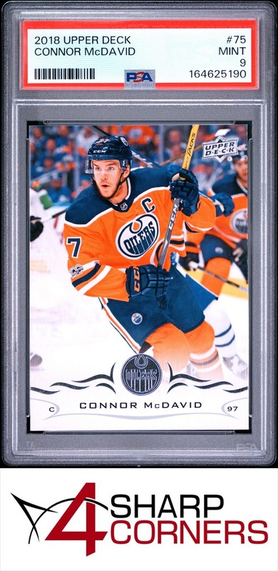 2018 UPPER DECK #75 CONNOR McDAVID OILERS PSA 9