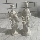 Set of 2 Chinese Blanc De Chine Quan Kwan Yin Goddess Porcelain Figurine 12”