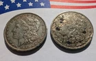 1890-S & 1901-O Morgan Silver Dollars, $2.00 face, 90% Silver, 125+ yrs. old