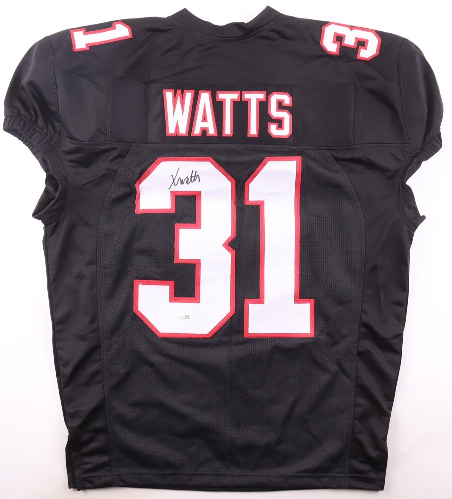 Falcons Star XAVIER WATTS Autographed Custom Jersey #31 - JSA CERTIFIED