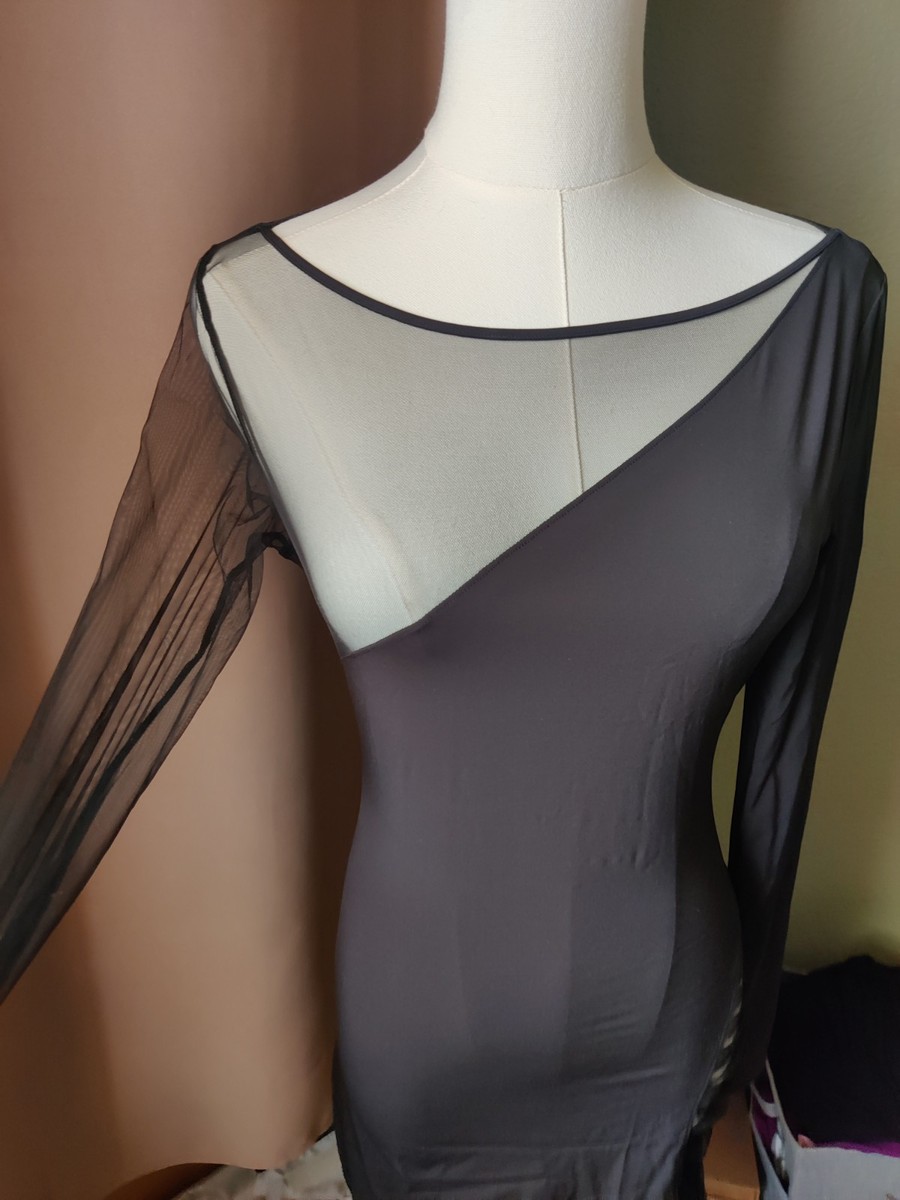 NWT Maison Close Luxury Lingerie Nuit Fauve Long sleeves asymetric