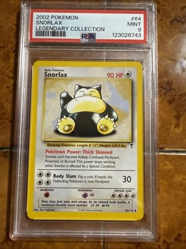 2002 Pokemon Legendary Collection #64 Snorlax PSA 9