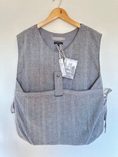 ENGINEERED GARMENTS NEWSBOY VEST MEN COLOR OLIVE MATERIAL ACRYLIC SIZE S USED