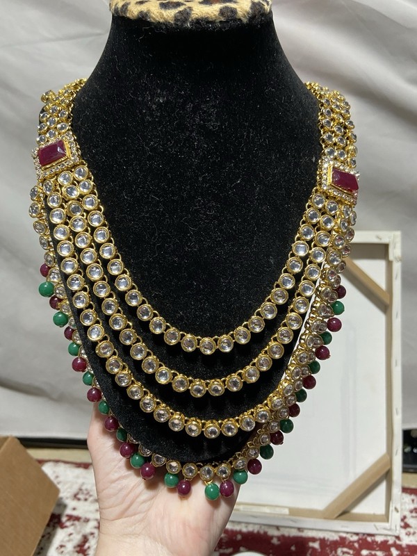 Bollywood, India Costume, Wedding Jewelry, Layered Necklace