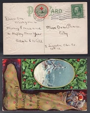 USA Cleveland 1911 Tied Red Cross Christmas Seal Cinderella on  Local Postcard