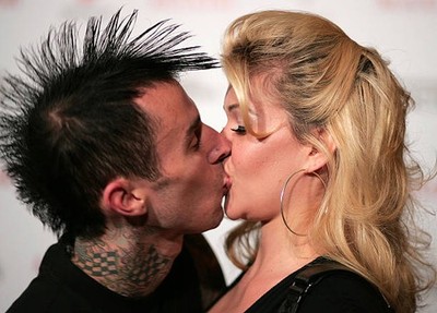 Travis Barker Shanna Moakler at Maxim Magazine's Hot 100 Arrivals - Old Photo