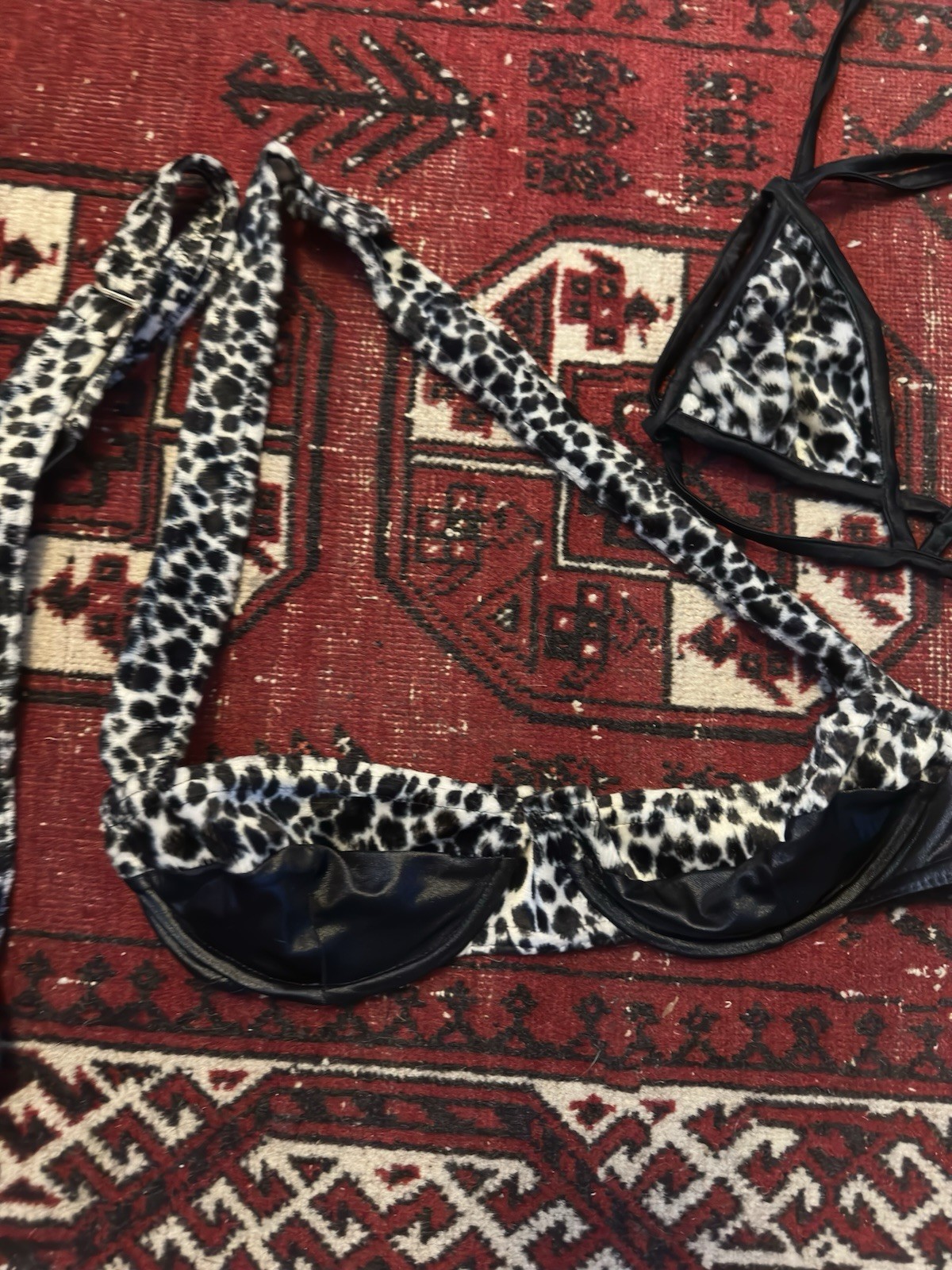 VTG Dreamgirls 80s 90s Fuzzy Leopard 3 Piece Set VINTAGE RARE Lingerie Dance image 3