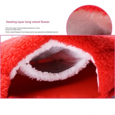 USB Power Ergonomic Mouse Pad Fast Heating Fleece For Home Office Winter