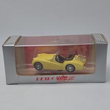 Retro Vitesse 240 1959-61 Triumph TR3A Yellow 1/43 Scale Diecast Model MIB