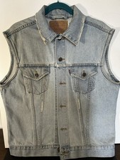 Vintage Levi s Denim Light Wash Trucker Vest