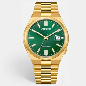 Authentic Citizen Tsuyosa NJ015251X Green Dial Gold Plated Mens