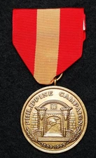 United States Navy Philippine Campaign Medal on Mounted Ribbon