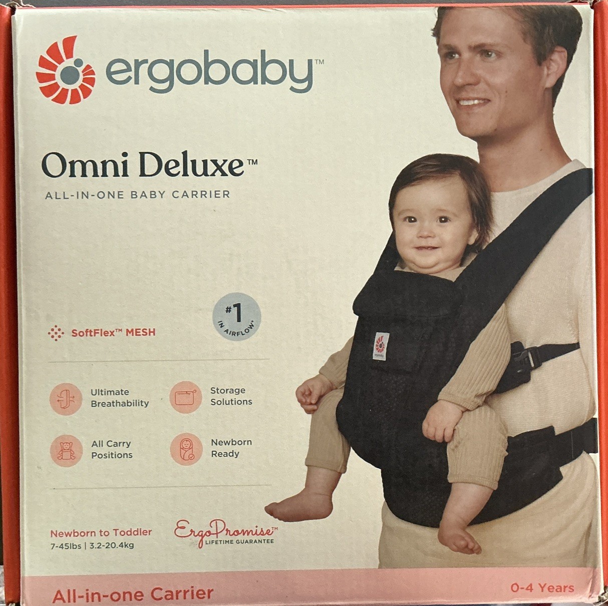 Ergobaby Omni Deluxe All-in-One Baby Carrier - Onyx Black 0-
