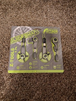 NEW - Guidesman Z-Tools Set Hex Blade Driver Light Attach to Zipper Pull Ztools