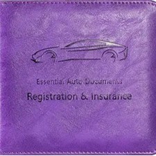 Car Registration and Insurance Card Holder, PU Leather Insurance and Registratio