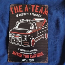 8"X12" Metal Sign Man Cave Wall Art Garage Bar Gas Oil Gas Station Auto A-Team