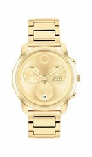 Brand New Movado Bold Element Men’s Gold Tone 42mm Chronograph Watch 3601023