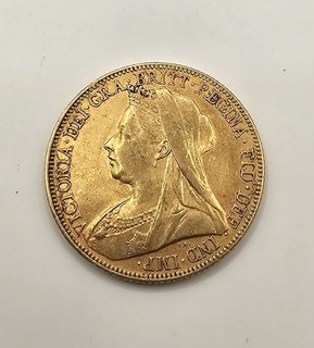 1899 Great Britain Gold Sovereign Queen Victoria Veiled Head 22ct Gold – 8.0g