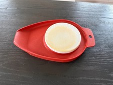 Tupperware Schneidebrett Mamsell Rot ohne Spartel Tomaten Gurken Brotzeitbrett