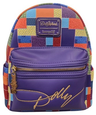 Dolly Parton Loungefly Backpack Bag Coat Of Many Colors Dollywood Exclusive NEW