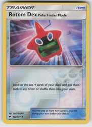 Rotom Dex Poke Finder Mode 122/147 Burning Shadows Reverse Holo