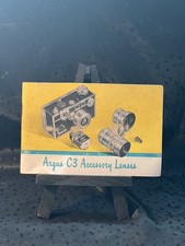  ORIGINAL ARGUS C3 CAMERA ACCESSORY LENSES BOOKLET - 1950's