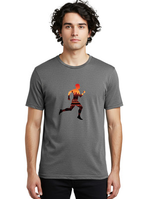 Runner-Silhouette Mens Graphic Tee, 100% Cotton, Casual Summer Wear