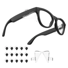 Smart Glasses Accessories Kit - 2 Clear Safety Shields & 15 LED Light Blocking S
