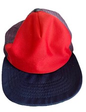 Vintage Red Mesh Trucker Style Snapback Hat READ 